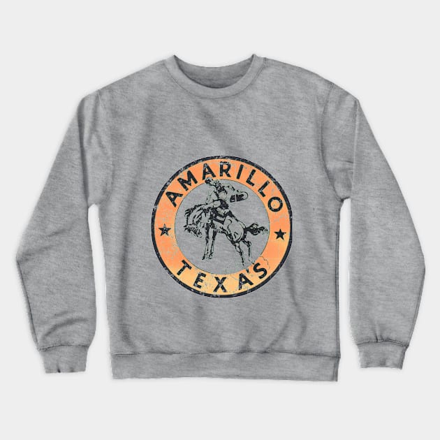 Amarillo Texas Crewneck Sweatshirt by retrorockit